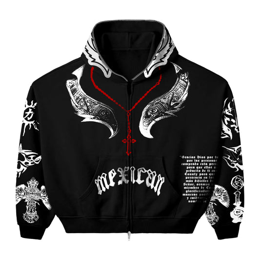 REY MYSTERIO TATTED BLACK HOODIE