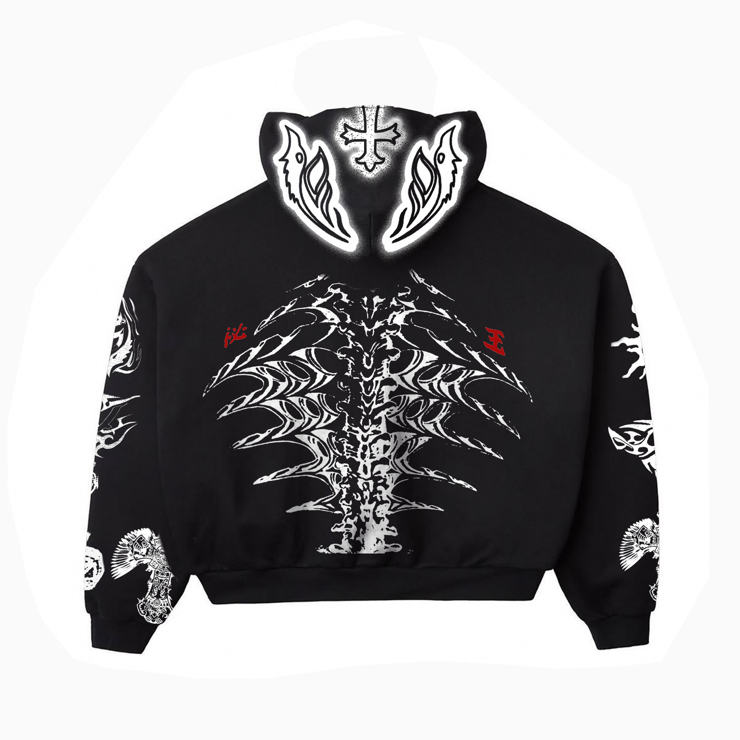 REY MYSTERIO TATTED BLACK HOODIE